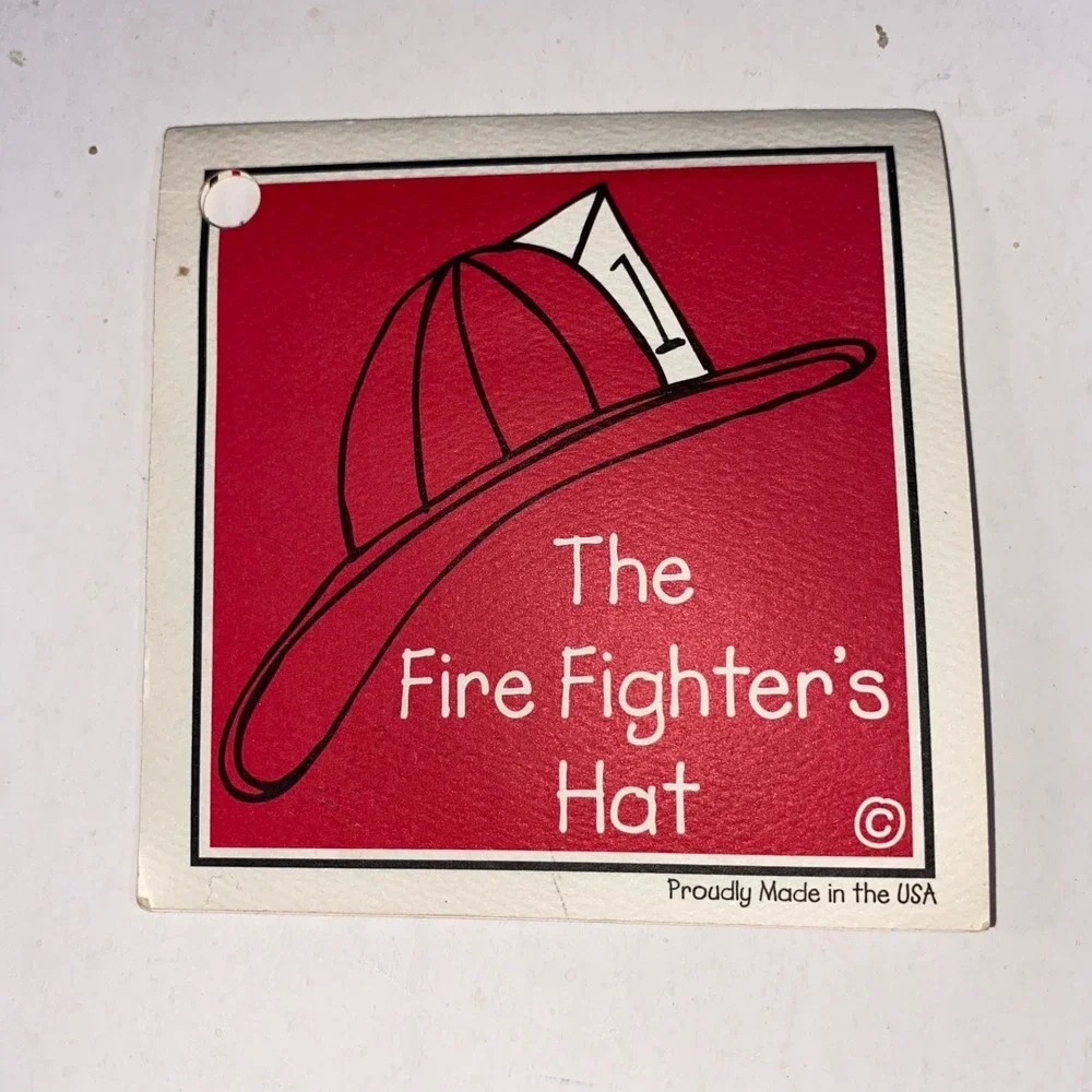 Firefighter Hat Cookie Cutter Vintage Metal‎ with Tag USA Made Novelty